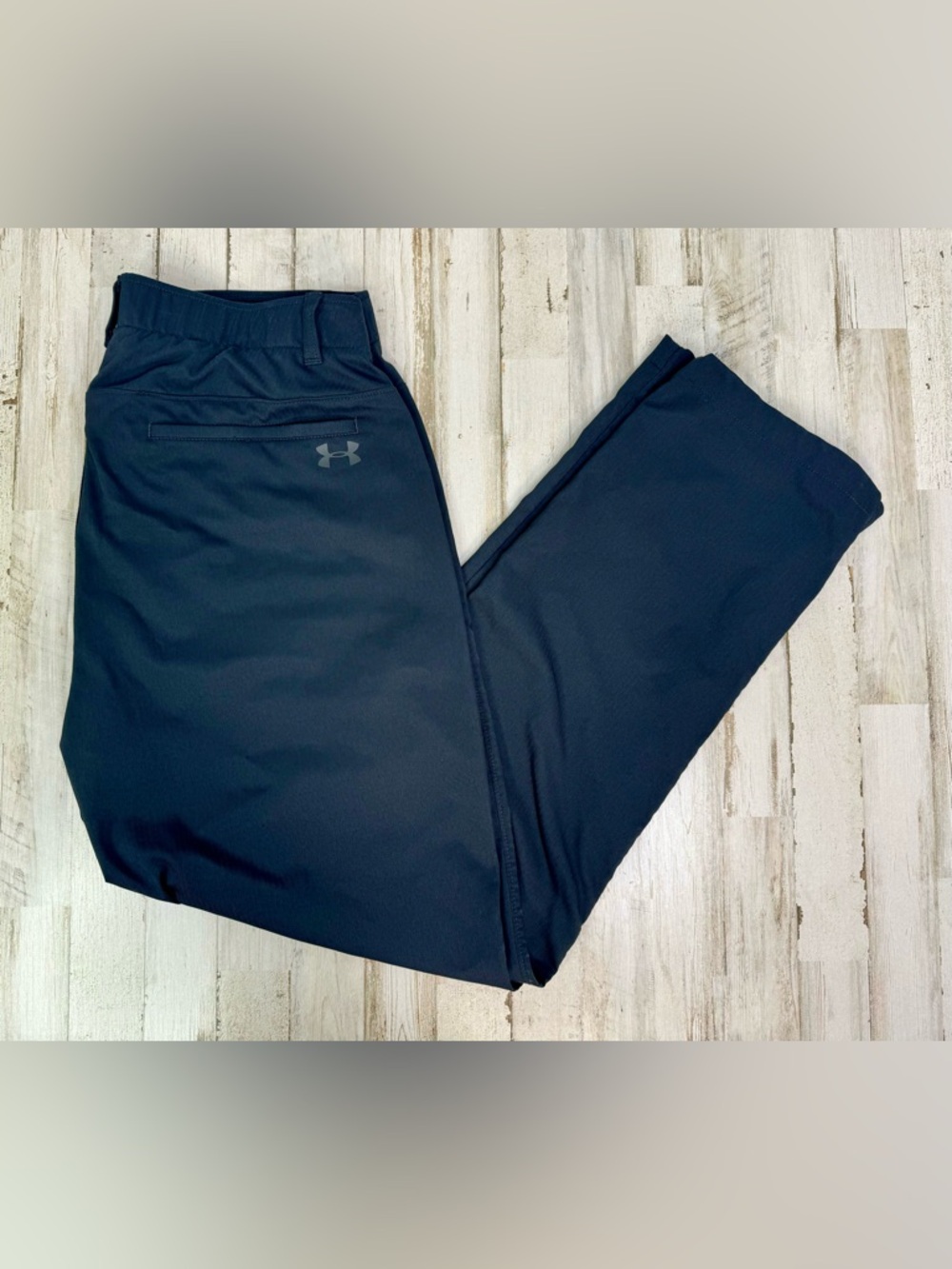 Under Armour Golf Pants Mens 36x32 Black Straight Stretch Nylon Polyester Golf - Picture 1 of 10
